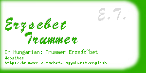 erzsebet trummer business card